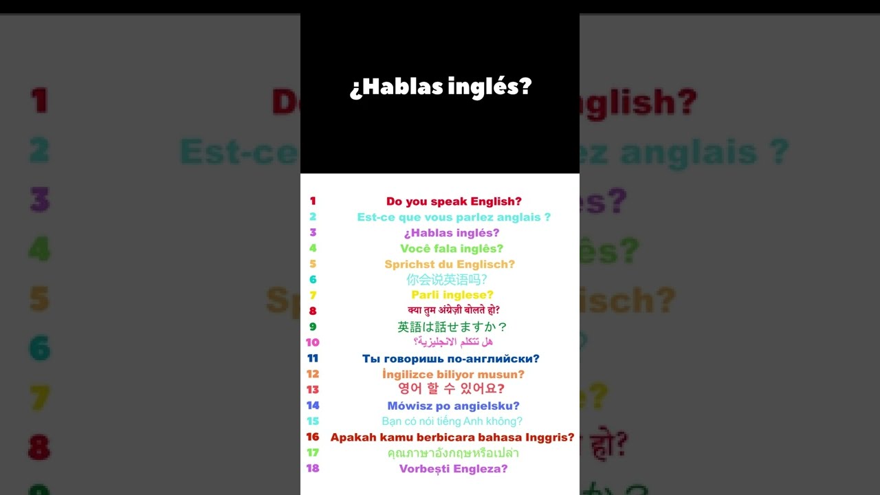 How To Say DO YOU SPEAK ENGLISH In Spanish YouTube How To Say DO YOU SPEAK ENGLISH In Spanish YouTube