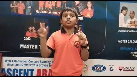 Abacus demo for double digit tables through photographic memory by Gaarv Das. Watch the 8 yr old !