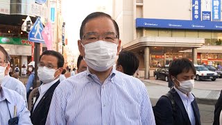 志位和夫委員長の会見　６月30日長野駅前　2022.6.30