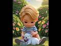 Boy Playing with Puppy