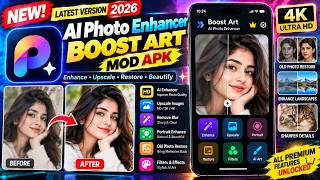 AI Photo Enhancer – Boost Art Mod APK (Latest Version) 2026 | AI Photo Enhancement & Upscaling  mod screenshot 2