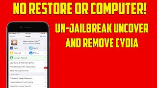 How To Un-Jailbreak Unc0ver REMOVE Cydia (NO RESTORE!)