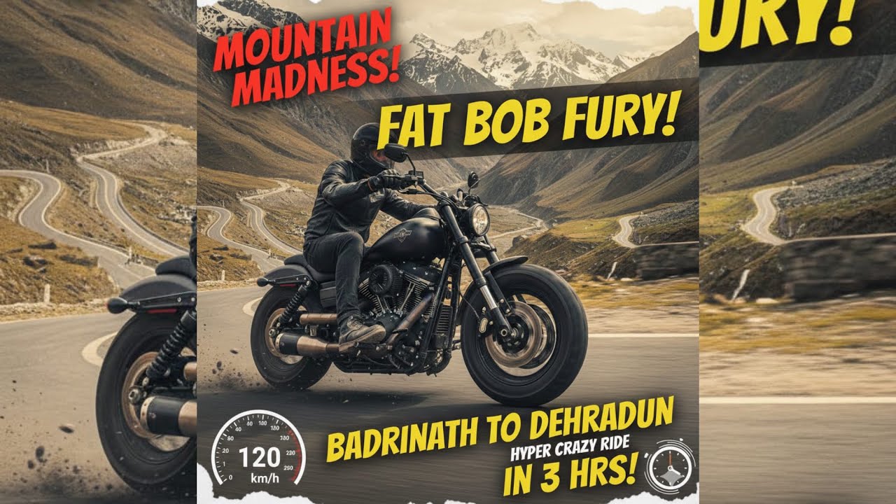 Badrinath to Dehradun in just 3 hour ! 🤯 Harley Davidson Dyna 2014 Crazy ride full throttle 🚀