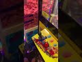 Winning candy on claw machine