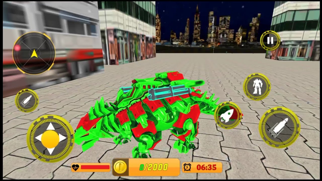 Dragon Robot Police Car Games - Android Gameplay