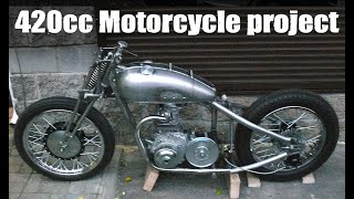 420cc 30&#39;s Style Motorcycle project. Test assembly.