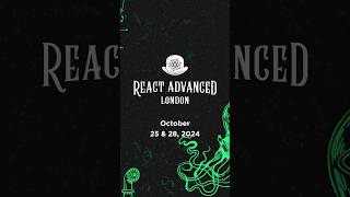 #ReactAdvancedLondon is back on Oct. 25&amp;28!🔥 Grab your limited Early Bird ticket👉reactadvanced.com