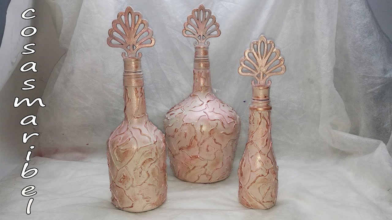 Recicla botellas de cristal con silicona caliente