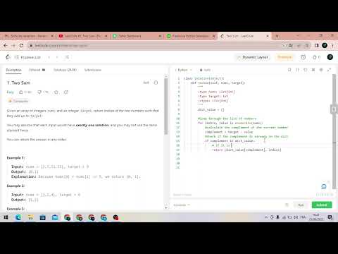 leetcode  PYTHON  (1. Two Sum Solution)