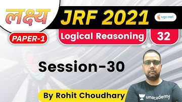 11:00 AM - Lakshya JRF 2021 | Logical Reasoning by Rohit Choudhary | Session-30