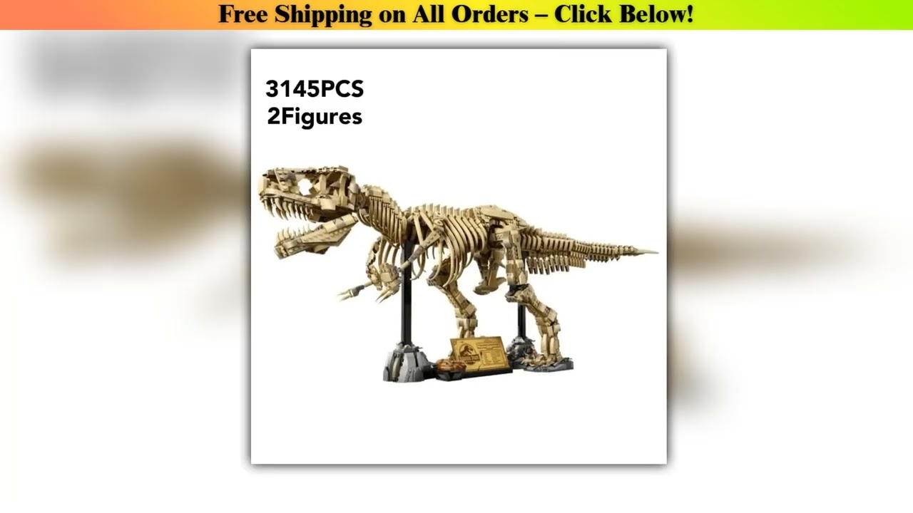 Creative series 3145pcs100cm dinosaur bone Tyrannosaurus fossil model building blocks home