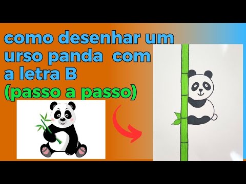 ▶️ Como desenhar um Urso Panda 🐼  #panda #urso #bear