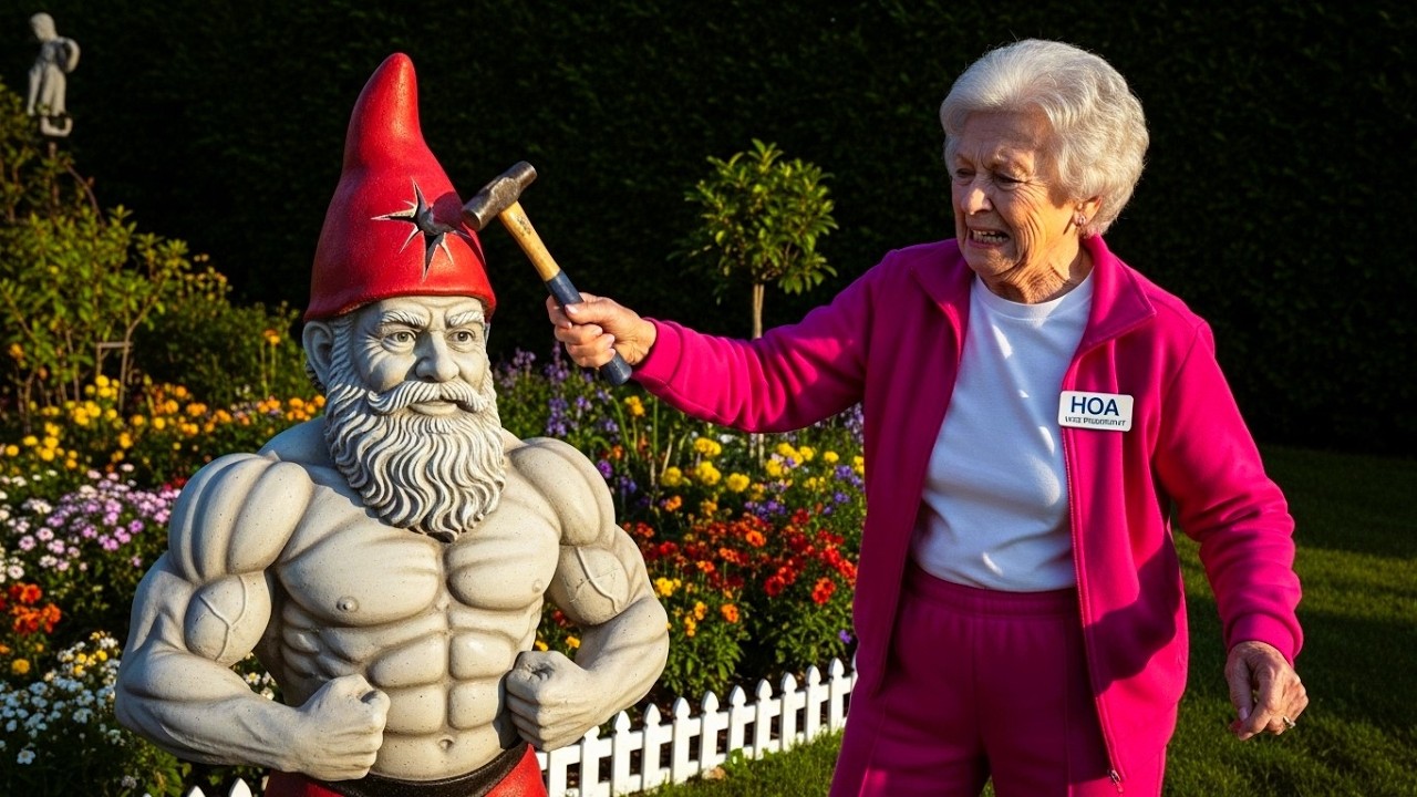 HOA Karen Kept Smashing My Garden Gnomes — So I Built One She’ll Never Forget