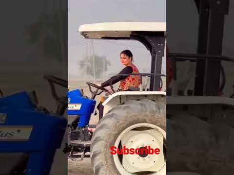 ♥️ladies driver ♥️😘😘 Punjabi ladki pata chala 4 into 4 #shorts #tractor #swaraj #4000subscriber