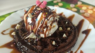 Chocolate waffle recipe | quick & easy dessert | waffle recipe | waffle with ice-cream |