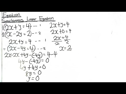 Simultaneous Equation Elimination Method - YouTube
