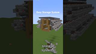 How to build the easiest Automatic Storage System #minecraft #shorts