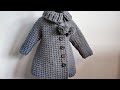 Crochet #59 How to crochet a coat for a girl " Snowdrop" / Part 1