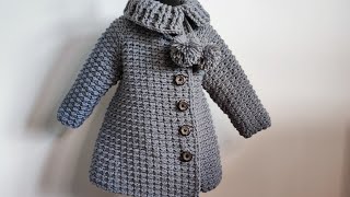 Crochet #59 How to crochet a coat for a girl ' Snowdrop' / Part 1