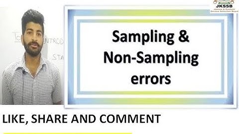 #jkssb || STATISTICS - SAMPLING AND NON - SAMPLING ERRORS || PANCHAYAT ACCOUNT ASSISTANT , UGC NET