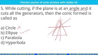 CONIC SECTION PRACTICE SESSION # 1