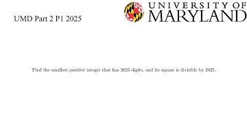 Using common divisibility facts | UMD Part 2 P1 2025