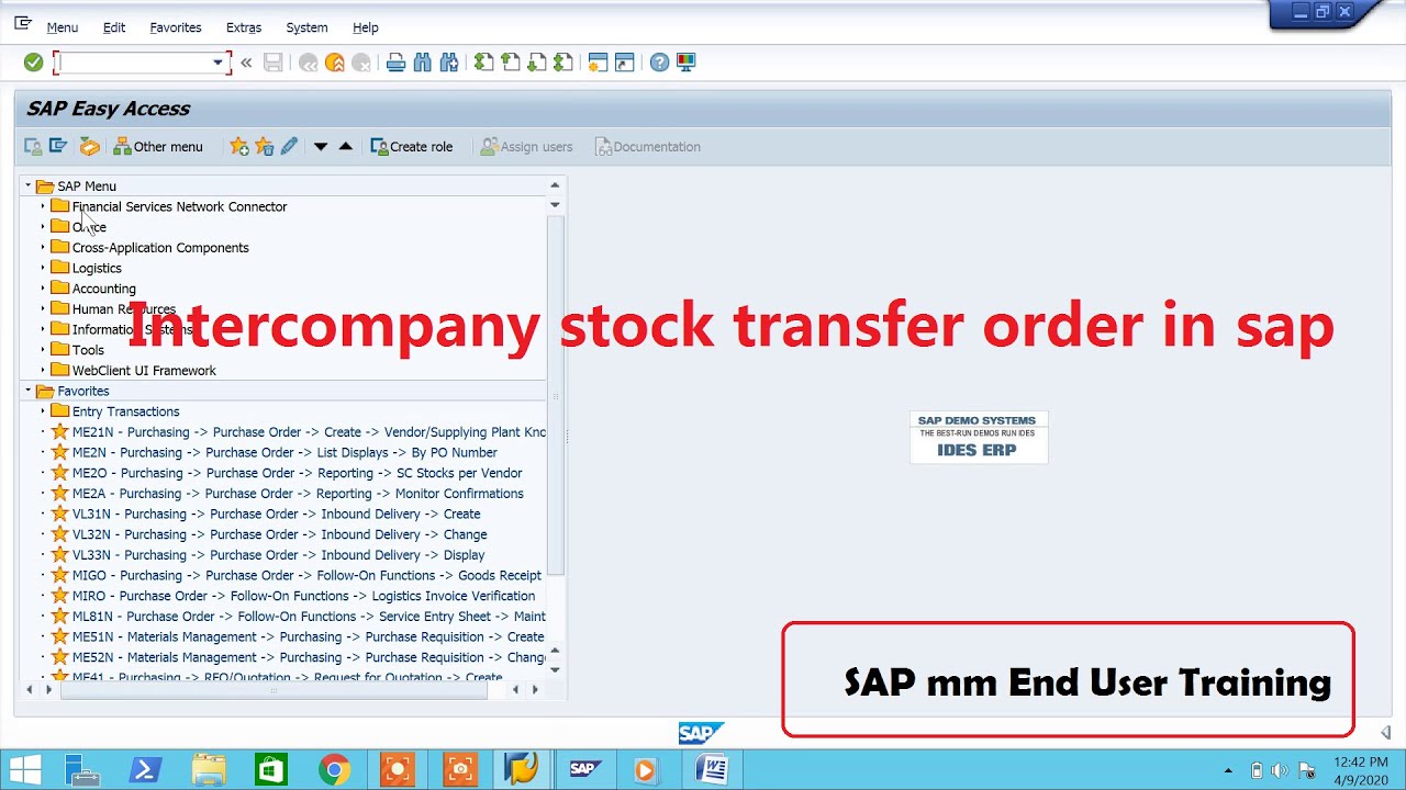 stock transfer order in sap tcode