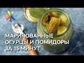 Маринованные огурцы и помидоры за 15 минут! – Все буде добре