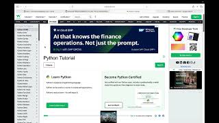 Where to look for W3Schools and Python Tutor Introductory sites