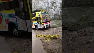 handmade cardboard non AC 2y1  mini sleeper bus full handmade cardboard body #youtubeshorts