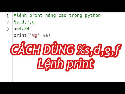 Video: Print f làm gì trong Python?