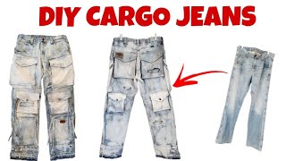 DIY How To Make Your Own Cargo Jeans