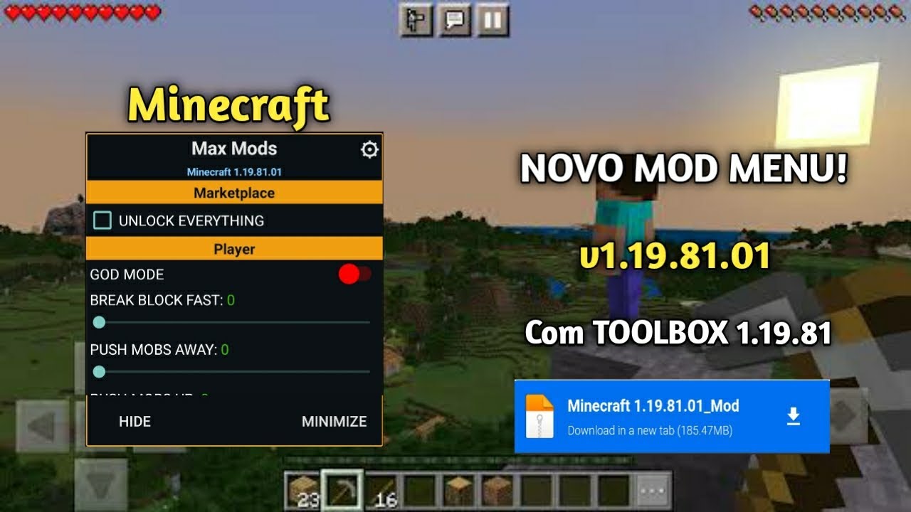 Minecraft – Pocket Edition – APK MOD HACK – Dinheiro Infinito em