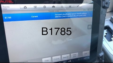 Seat Weight Sensor Zero Point Calibration On Toyota Camry | B1785