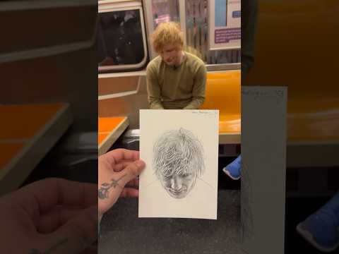 Drawing celebrities on the NYC subway and getting their reactions!