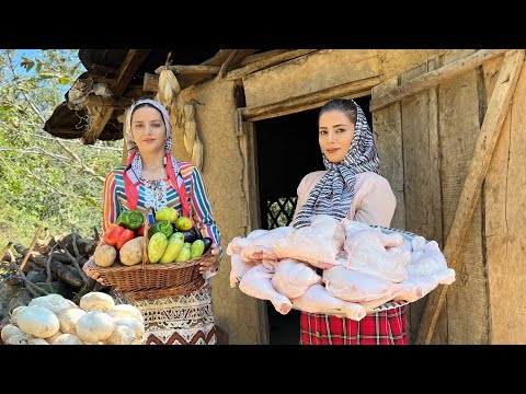 Tavuk ve Mantar Tarifi Pişirme! Köy Mutfağında Tandır Ekmekleri Pişirmek