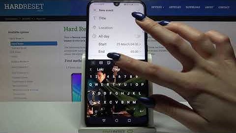 How to Add Event to Calendar in Honor 20i – Set Up Reminder