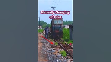 Changing the track point manually in running train #shorts