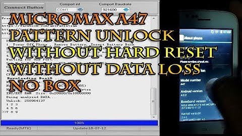 Micromax A47 Pattern Unlock Without Data Loss (No Box) No Hard Reset