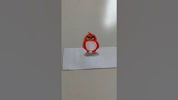 Angry Bird Pencil Colour Drawing Tutorial #shorts