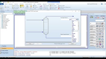 Absorbtion of CO2 from Gas by Absorber Tower. Aspen Hysys