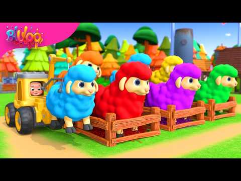 Baa Baa Black Sheep | Colorful Sheep Song | BluLoo Nursery Rhymes & Kids Songs