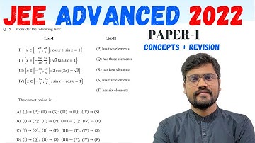 Trigonometric Equation JEE ADVANCED 2022 PAPER-1 | PYQs