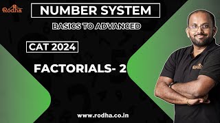 Factorials  2 ||  Number Systems || Quantitative Aptitude || CAT Preparation 2024