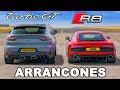 Porsche Cayenne Turbo GT vs Audi R8: ARRANCONES