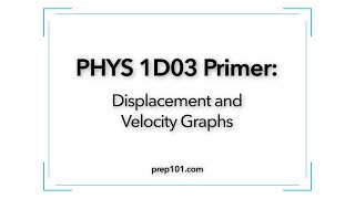 PHYS 1D03 Primer: Displacement and Velocity Graphs