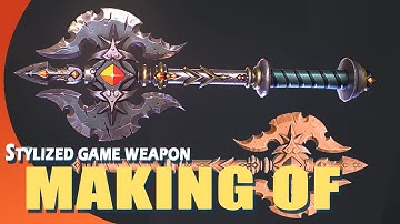 Making a Stylized Battle Axe 3d model and texture  - Tutorial Preview