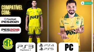 MIRASSOL 2026 Kit do Novo uniforme oficial do Leão Caipira para PS3, PS4, PC e PS5 | PES 🟡🔴🔥