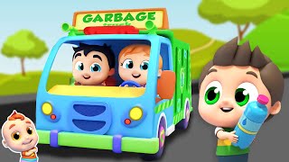 Wheels On The Garbage Truck, Toddlers Song & Vehicle Rhymes for Kids