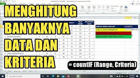 🔴 CARA MENGHITUNG BANYAK DATA DAN KRITERIA DENGAN RUMUS COUNTIF